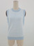 Two Colors Houndstooth Knitted Stretch Stylish Casual High Quality Vest Sky Blue