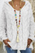Winter New Plus Size Solid Color Stretch Knitted Hooded Loose Stylish Sweater White
