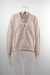 Winter New Solid Color Knitted V-Neck Single-Breasted Stylish Casual Sweater Beige
