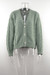Winter New Solid Color Knitted V-Neck Single-Breasted Stylish Casual Sweater Green