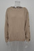 Winter New Solid Color Stretch Knitted Buttons Decor Sleeve Stylish Casual Sweater Khaki 