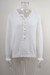 Winter New Solid Color Stretch Knitted V-Neck Buttons Decor Stylish Sweater White