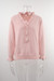 Winter New Solid Color Stretch Knitted V-Neck Buttons Decor Stylish Sweater Pink