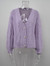 Winter New Solid Color Stretch Knitted V-Neck Single-Breasted Stylish Sweater Purple