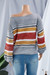 Winter New Two Colors Knitted Stretch Boat-Neck Stylish Casual Sweater Gray