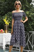 Plus Size New Stylish Batch Printing Off Shoulder Short Sleeve Summer Dress Multicolor