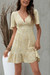 S-2Xl Plus Size Summer New Two Colors Floral Printing Micro Elastic V-Neck Casual Mini Dress Yellow