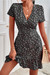 S-2Xl Summer New Plus Size 3 Colors Floral Printing Micro-Elastic V-Neck Casual Vacation Style Mini Dress Black