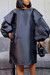 S-3Xl Plus Size Spring & Summer New 4 Colors Solid Color Inelastic Puff Sleeves Crew Neck Pockets Loose Stylish Simple Midi Dress Black