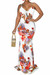 Six Colors Summer Plus Size New Stylish Hollow Out Lace-Up Sling Stretch Maxi Dress White