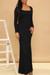 Spring & Autumn New 4 Colors Solid Color Stretch Long Sleeves Slim Stylish Maxi Dress Black
