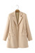 Spring New 3 Colors Solid Color Inelastic Long Sleeves Lace-Up Pocket High Quality Stylish Mini Suit Dress Khaki 