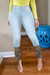 Spring New Plus Size Three Colors Leopard Patchwork Micro-Elastic High Waist Pockets Button Zip-Up Stylish Curvy Jeans Sky Blue