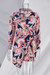 Spring New Stylish Batch Printing Inelastic Lace-Up Slim Irregular Sexy Mini Dress Dark Blue