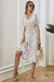 Summer 9 Colors Short-Sleeve Floral Batch Print V-Neck New Stylish Holiday Dress White