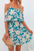 Summer New Stylish Batch Printed Chiffon Inelastic Sling Backless Casual Mini Dress Blue