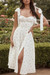Summer New Stylish Floral Batch Printing Stretch Sling Lace-Up Shirring Backless Zip-Up Split Sexy Midi Dress Green