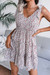 Summer New Stylish Simple Inelastic Lace-Up V-Neck Casual Mini Dress Multicolor