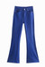 Xs-L Spring Three Colors Solid Color Micro-Elastic High Waist Pockets Button Zip-Up Stylish High Quality Flare Jeans Dark Blue