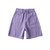 Xs-L Summer New Style 3 Colors Solid Color Inelastic Button Pockets Zip-Up Fashion Denim Shorts Purple