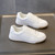Spring New Two Colors Thick Bottom Leather Upper Stylish All-Match High Quality Sneakers White