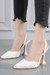 Summer New 3 Colors Solid Color Pointed Stylish High-Heel Sandals(Heel Height:10.5Cm) White