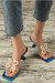 Summer New 3 Colors Square Toe Bow Rhinestone Pearl Decor Transparent Stylish High-Heel Sandals(Heel Height:7Cm) Blue
