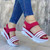 Summer New 4 Colors Peep Toe Thick Bottom Stylish Sandals(Heel Height:5Cm) Watermelon Red