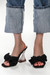 Summer New 7 Colors Bow Square Toe Fashion High-Heel Sandals(Heel Height:9.5Cm) Black
