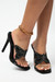 Summer New Two Colors Bow Rhinestone Decor Clear-Strap Stylish High-Heel Sandals(Heel Height:11.5Cm) Black