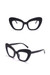 One Pc New Stylish Five Colors Geometry Plastic Frame Polarized Uv Protection Sunglasses Black