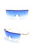 One Pc New Stylish Five Colors Metal Glasses Legs Frameless Polarized Uv Protection Sunglasses Blue