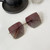 One Pc New Stylish Five Colors Square Shape Metal Frame Hollow Design Glasses Legs Polarized Uv Protection Sunglasses Brown