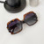 One Pc New Stylish Four Colors Christmas Day Square Shape Plastic Frame Metal Connected Uv Protection Polarized Sunglasses Leopard