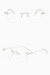 One Pc New Stylish Four Colors Frameless Gradient Color Metal Glasses Legs Polarized Uv Protection Sunglasses Silver