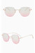 One Pc New Stylish Four Colors Frameless Gradient Color Metal Glasses Legs Polarized Uv Protection Sunglasses Darkviolet