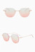 One Pc New Stylish Four Colors Frameless Gradient Color Metal Glasses Legs Polarized Uv Protection Sunglasses Pink