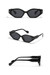 One Pc New Stylish Four Colors Geometry Plastic Small Frame Polarized Uv Protection Sunglasses Black