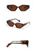 One Pc New Stylish Four Colors Geometry Plastic Small Frame Polarized Uv Protection Sunglasses Multicolor