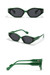 One Pc New Stylish Four Colors Geometry Plastic Small Frame Polarized Uv Protection Sunglasses Green