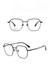 One Pc New Stylish Four Colors Square Shape Metal Frame Glasses Black