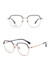 One Pc New Stylish Four Colors Square Shape Metal Frame Glasses Gold
