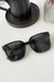 One Pc New Stylish Four Colors Square Shape Plastic Frame Metal Letter Decor Uv Protection Polarized Sunglasses Green