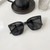 One Pc New Stylish Four Colors Square Shape Plastic Frame Uv Protection Polarized Sunglasses Dark Gray