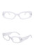 One Pc New Stylish Nine Colors Square Shape Plastic Small Frame Polarized Uv Protection Sunglasses White