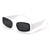 One Pc New Stylish Nine Colors Square Shape Plastic Small Frame Polarized Uv Protection Sunglasses Dark Gray