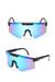 One Pc New Stylish Six Colors Frameless Plastic Glasses Leg Polarized Uv Protection Sunglasses Blue