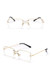 One Pc New Stylish Six Colors Frameless Square Metal Glasses Legs Polarized Uv Protection Sunglasses White