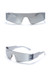 One Pc New Stylish Six Colors Sense Of Technology Frameless Plastic Glasses Legs Polarized Uv Protection Sunglasses White