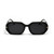 One Pc New Stylish Six Colors Square Shape Plastic Small Frame Polarized Uv Protection Sunglasses Black